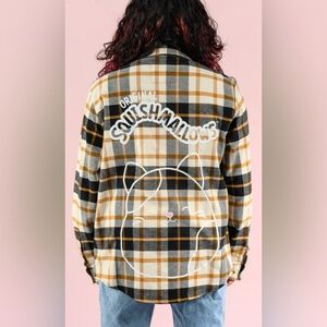 NWT Cakeworthy Squishmallows CAM unisex Checkered Flannel size Small